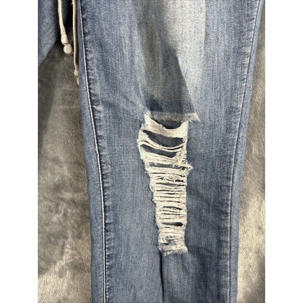 Rue 21 Pants Girls Small Distressed Soft Blue Joggers - Picture 4 of 11